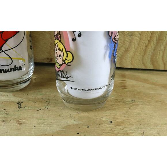 Vintage Hardees Alvin And The Chipettes Glasses Lot of 2 1985 - Picture 3 of 3